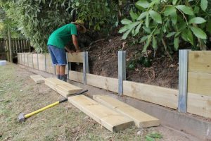 Bois pour un Mur de Soutènement