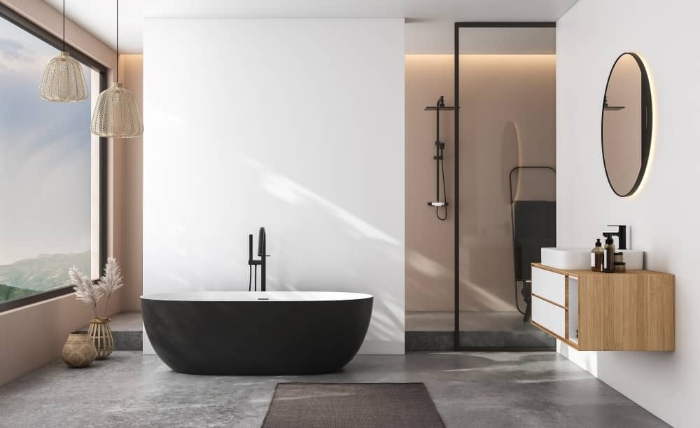 Béton ciré en salle de bain