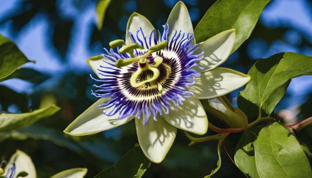Fleur de la passion bleue