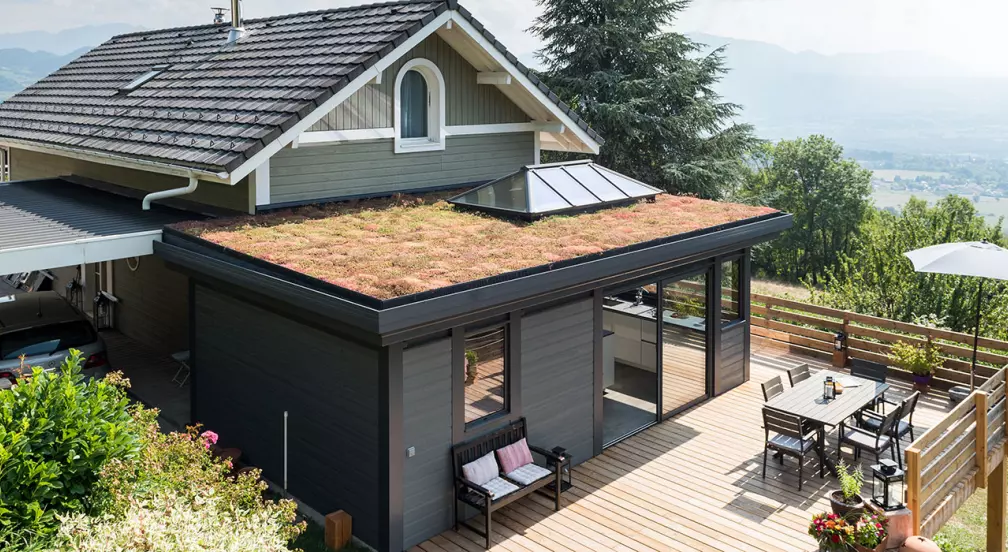 extension-aluminium toit plat