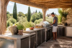Comment aménager une cuisine d'été extérieure durable ?