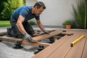 Comment réussir la pose d'une terrasse sur plots sans erreur