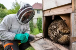 que faire nid de bourdon dans un jardin de maison à Lyon