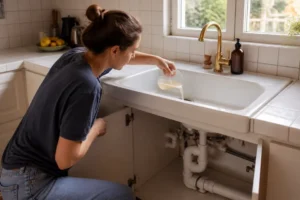 comment entretenir les canalisations en versant une solution naturelle dans l'évier